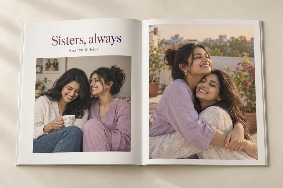 Birthday gift for sister photo book