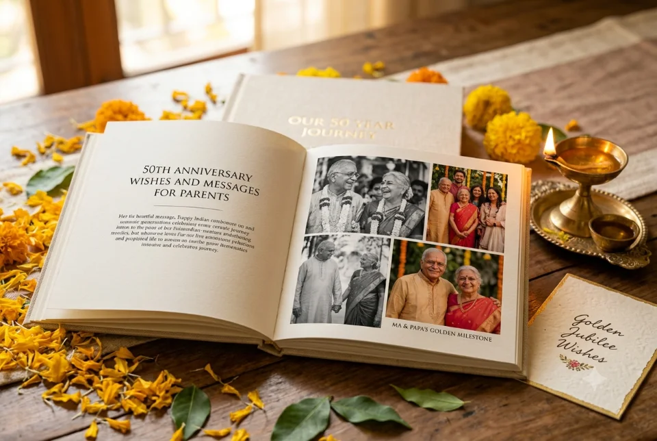 Golden anniversary photo book for parents