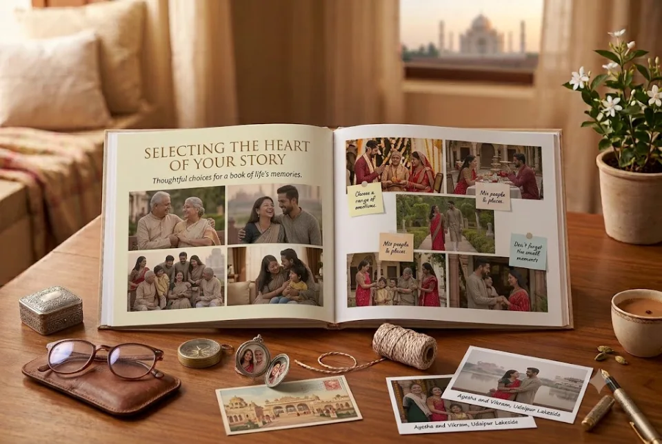 How to Choose Photos for a Memory Book: 12 Tips That Work (sample AI-generated design)