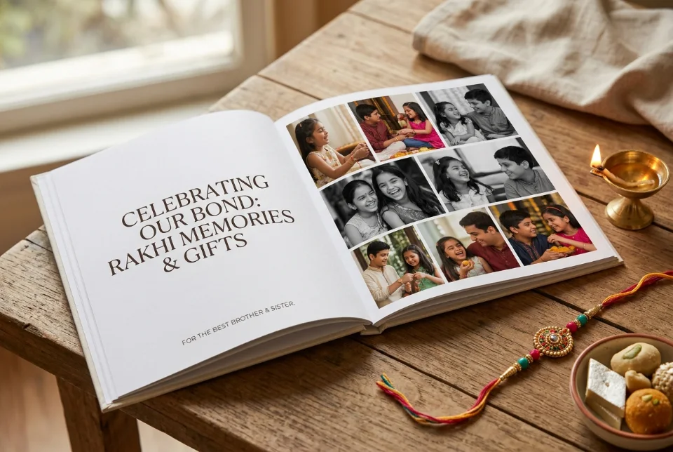 Rakhi gift photo book for a brother or sister