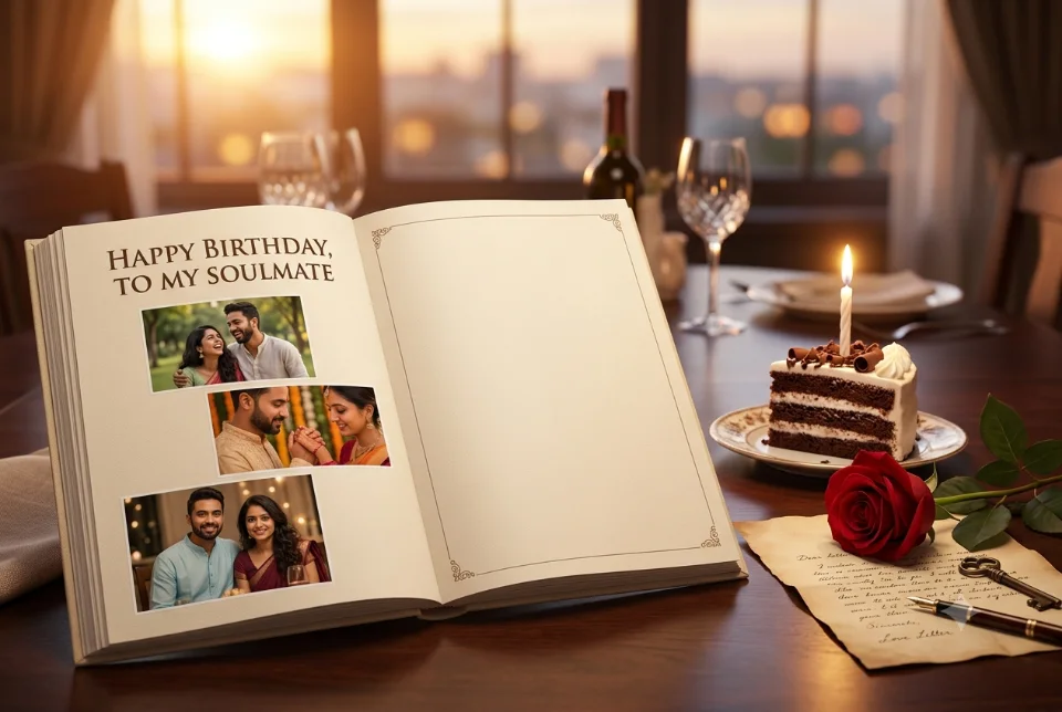 Birthday photo book for a husband